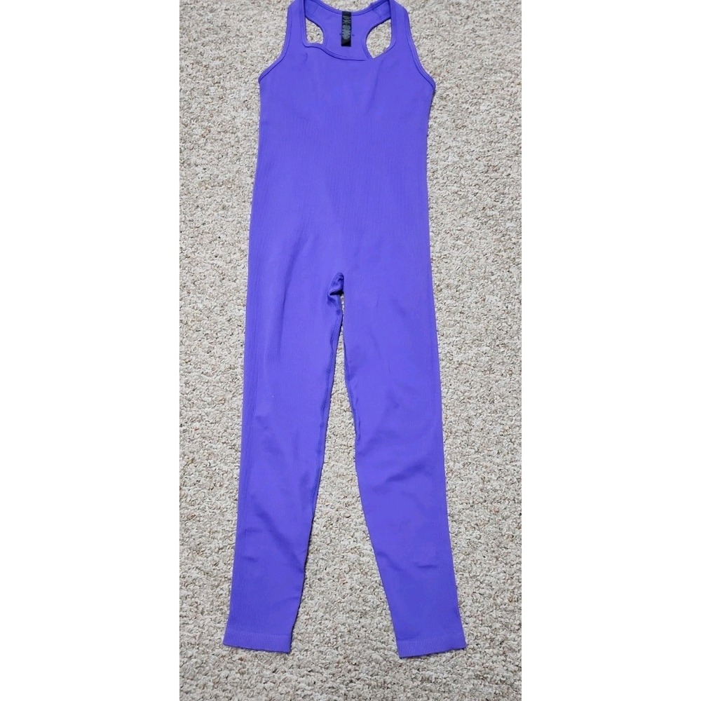 Savage X Fenty Purple Catsuit Ribbed Sleeveless Jumpsuit Unitard Womens Size 1X